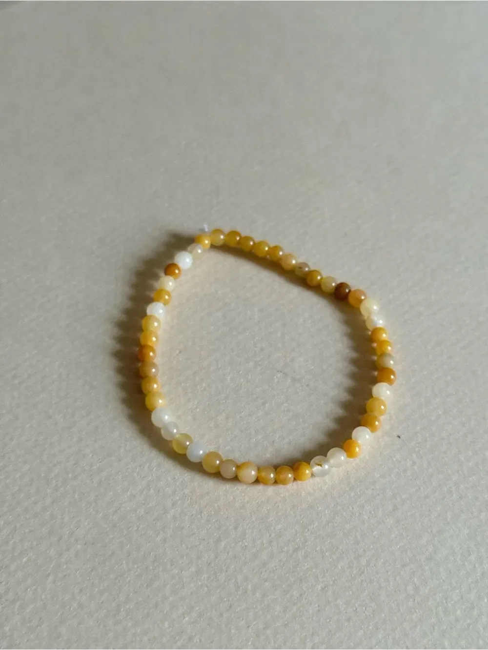 Yellow Beaded Bracelet #2717